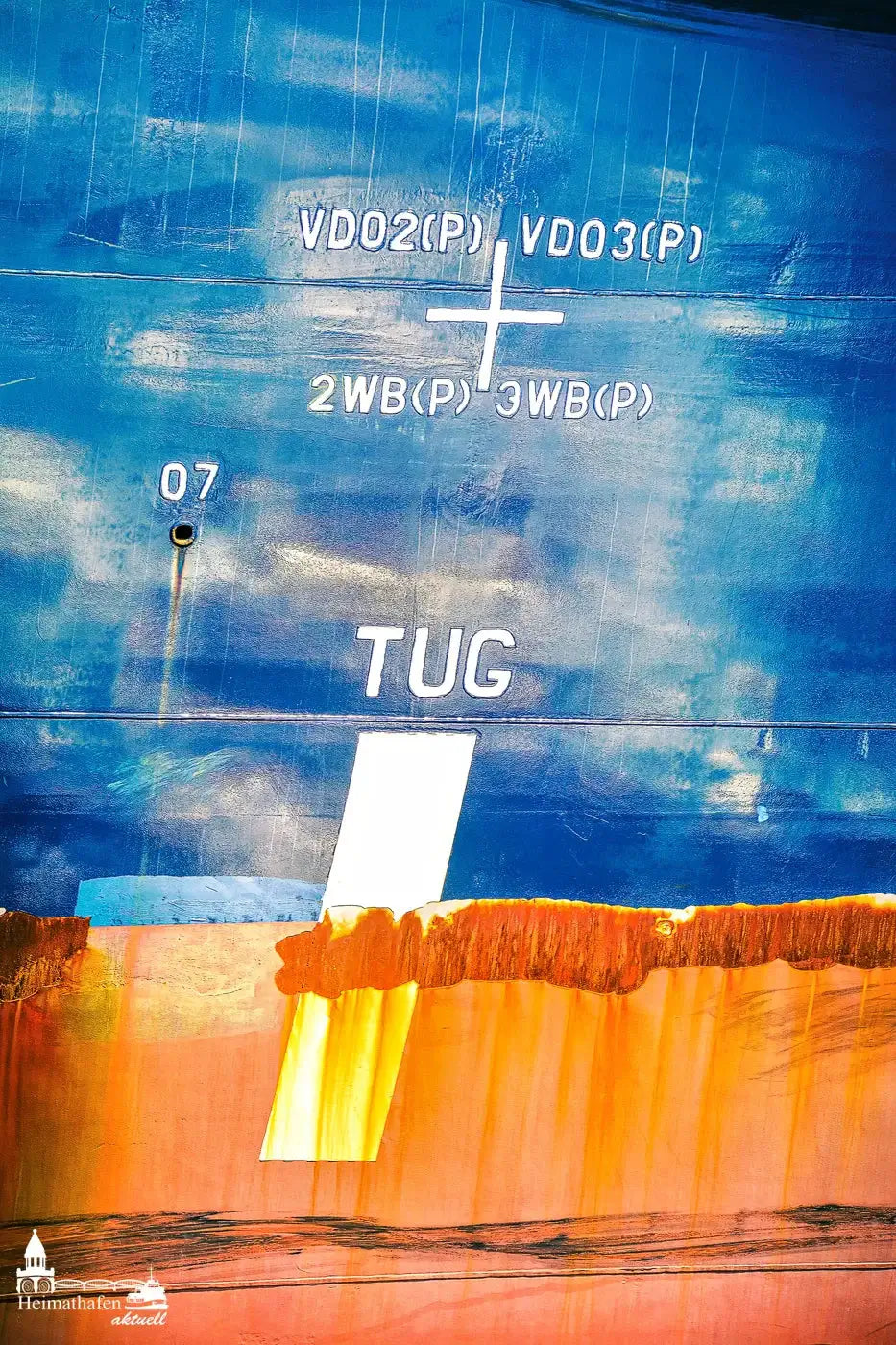 Hamburger Hafen Details Fotos - Rostige Schiffsbordwand