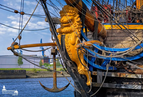 Hamburg Hafen Fotos - Anker und Galionsfigur der GOETHEBORG OF SWEDEN