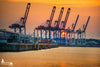 Hamburg Fotos - Hafenatmosphäre zum Sonnenuntergang