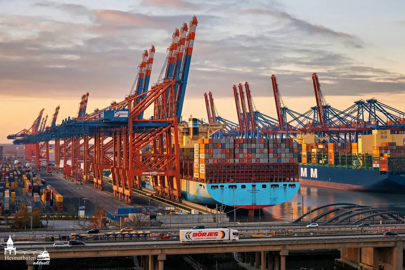 Hamburger Hafen Detail Fotos - Containerterminal Waltershof von oben