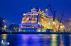 Hamburg Hafen Fotos - Kreuzfahrtschiff ANTHEMS OF THE SEAS zur blauen Stunde im DOCK 17